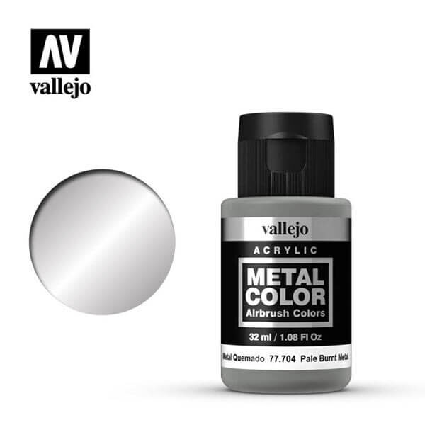 acrylicos vallejo 77704 metal color vallejo pale burnt metal 32ml