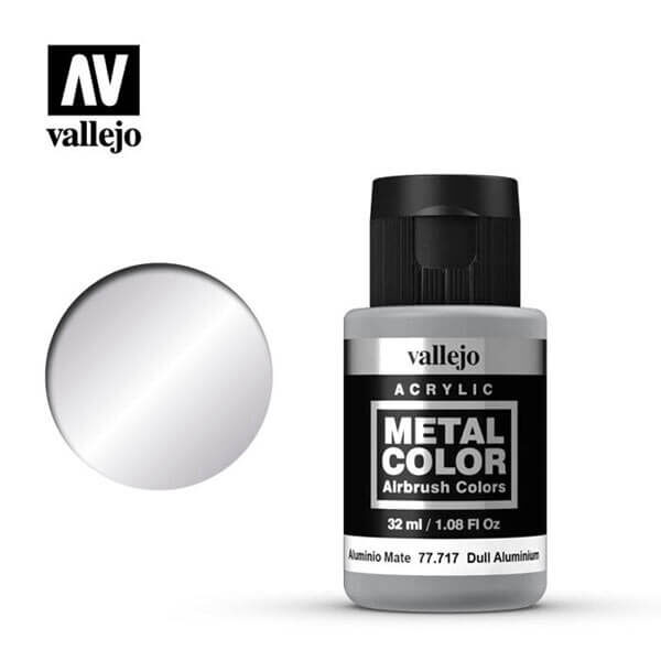 acrylicos vallejo 77717 metal color vallejo dull aluminum 32ml