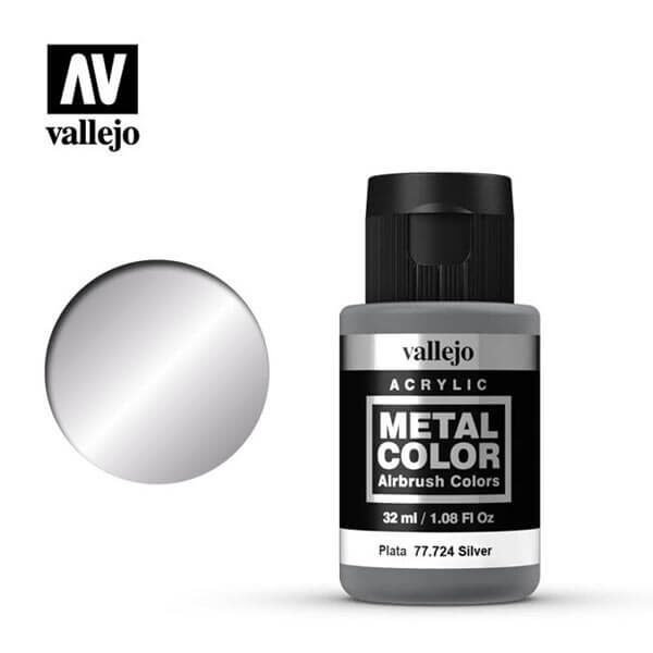 acrylicos vallejo 77724 metal color vallejo silver 32ml