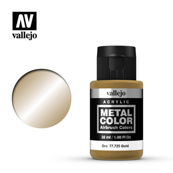 acrylicos vallejo 77725 metal color vallejo gold 32ml