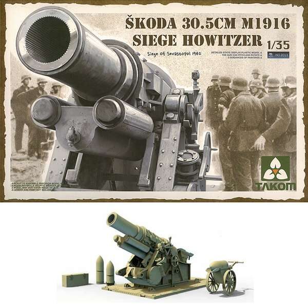 takom models 2011 Skoda 30.5cm M1916 Siege Howitzer Asedio de Sevastopol 1942