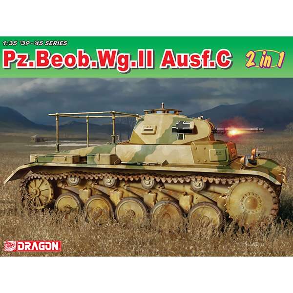 dragon 6812 Panzer II Ausf.A-C Artillery Observation Tank 2in1 Pz.Beob.Wg.II Ausf.C Kit en plástico para montar y pintar.