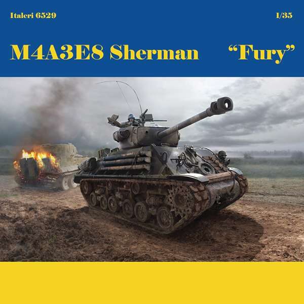 italeri 6529 M4A3E8 SHERMAN - FURY Kit en plástico para monatr y pintar.