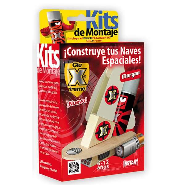 GluXtreme Kit de Montaje Morgan ¡Construye tus naves espaciales! Monta tus naves espaciales con madera y decóralas a tu gusto