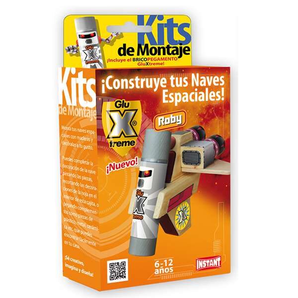 GluXtreme Kit de Montaje Roby ¡Construye tus naves espaciales! Monta tus naves espaciales con madera y decóralas a tu gusto.