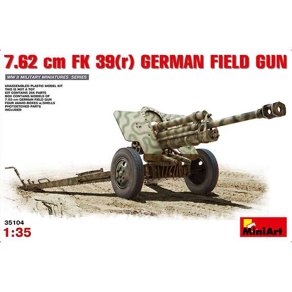 miniart 35104 German 7.62cm FK 39(r) Field Gun