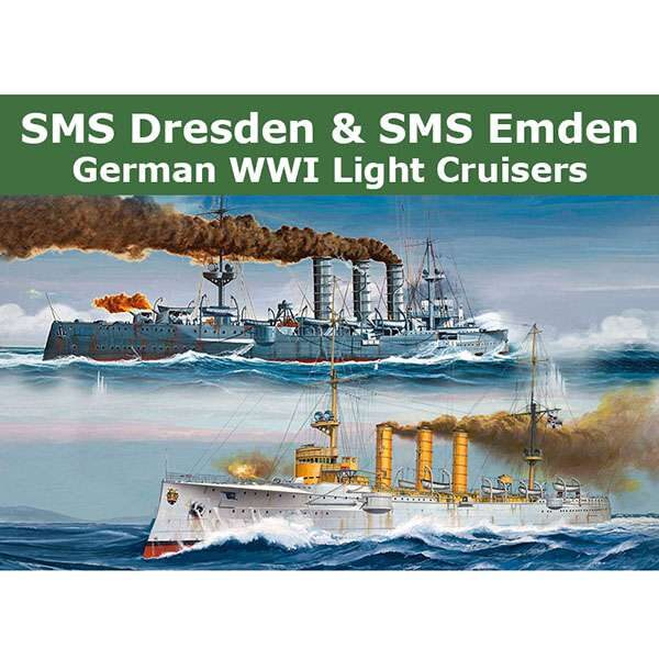 revell 05500 SMS Dresden & SMS Emden 1/350 German WWI Light Cruisers