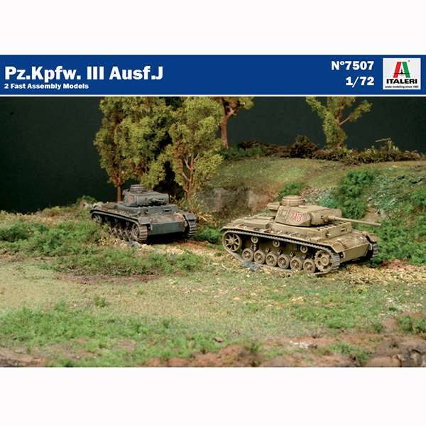 italeri 7507 PzKpfw III Ausf J 2 Fast Assembly Models