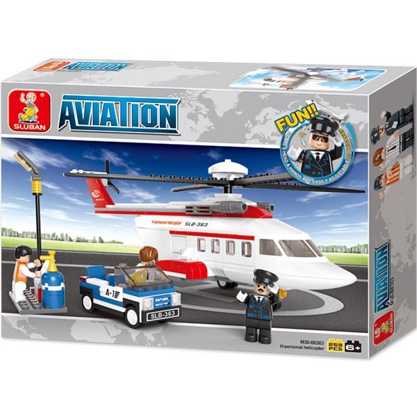 sluban b0363 Sluban B0363 Private Helicopter Juego de construcción por bloques de plástico compatibles con Lego y otras marcas.
