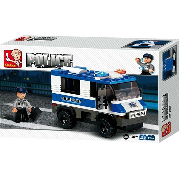 sluban m38-b0273 Sluban B0273 Prisoner Transporterer Juego de construcción por bloques de plástico compatibles con Lego y otras marcas