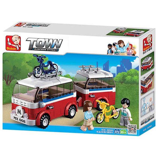 Sluban B0566 Luxe Camper Van Juego de construcción por bloques de plástico compatibles con Lego y otras marcas.
