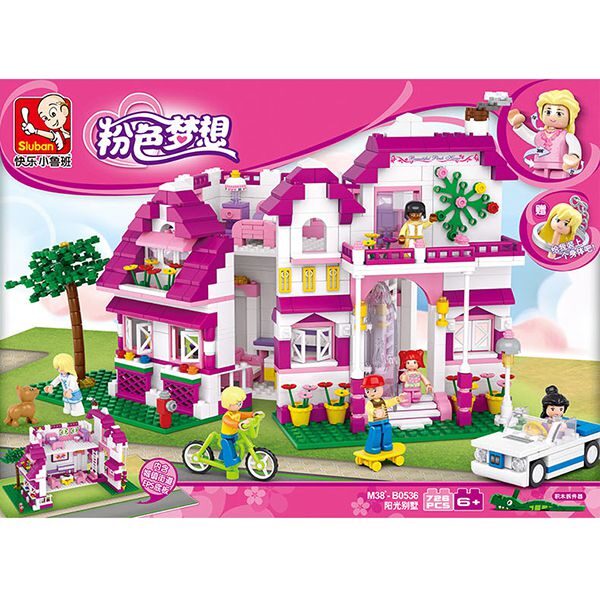 Sluban B0536 Villa Girl´s Dream Juego de construcción por bloques de plástico compatibles con Lego y otras marcas.