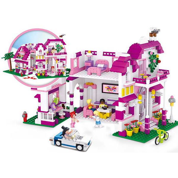 Sluban B0536 Villa Girl´s Dream Juego de construcción por bloques de plástico compatibles con Lego y otras marcas.