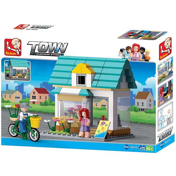 Sluban B0570 Queenie's Flowershop Juego de construcción por bloques de plástico compatibles con Lego y otras marcas.