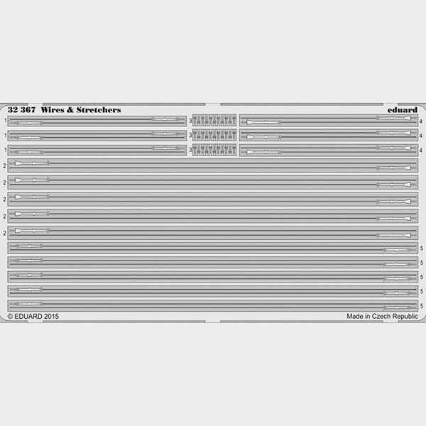 eduard 32367 Wires & Stretchers - Cables y Tensores Piezas en fotograbado para superdetallar las maquetas de aviones de la 1ªeduard 32367 Wires & Stretchers - Cables y Tensores Piezas en fotograbado para superdetallar las maquetas de aviones de la 1ªGM. Escala 1/32GM. Escala 1/32