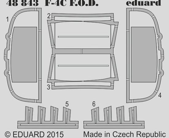 eduard 48843 F-4C Phantom F.O.D. (Eduard/Academy) 1/48 Piezas en fotograbado para superdetallar la maqueta indicada. Escala 1/48