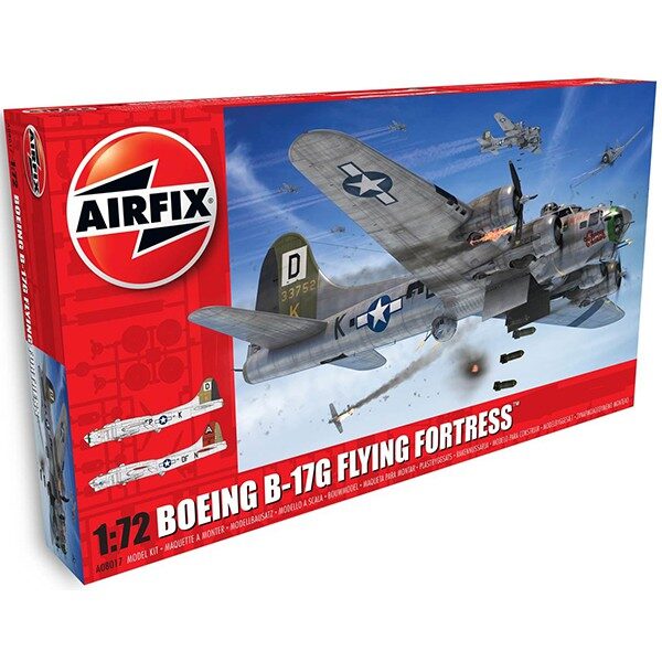 airfix a08017 Boeing B-17G Flying Fortress Kit en plástico para montar y pintar. Incluye 2 opciones de decoración para aparatos americanos basados en Inglaterra en 1945