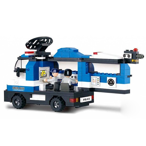 Sluban B0187 Mobile Police Station Juego de construcción por bloques de plástico compatibles con Lego y otras marcas. Una forma fácil y divertida de construir tus primeros modelos y favorecer el desarrollo e imaginación