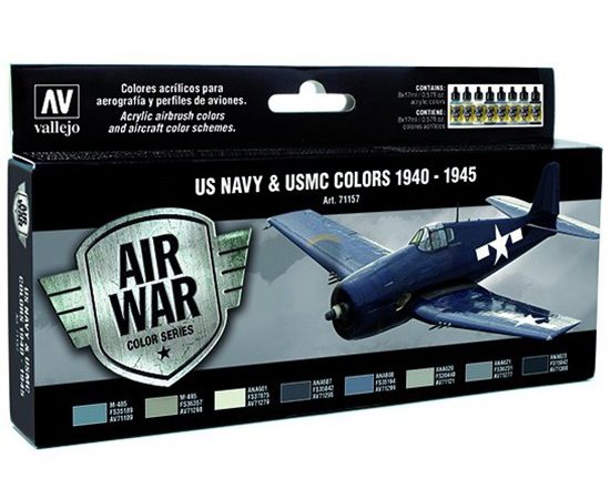 av71157 US NAVY & USMC Colors WWII 1940-1945 Set de 8 colores Model Air de 17 ml para aerografía.