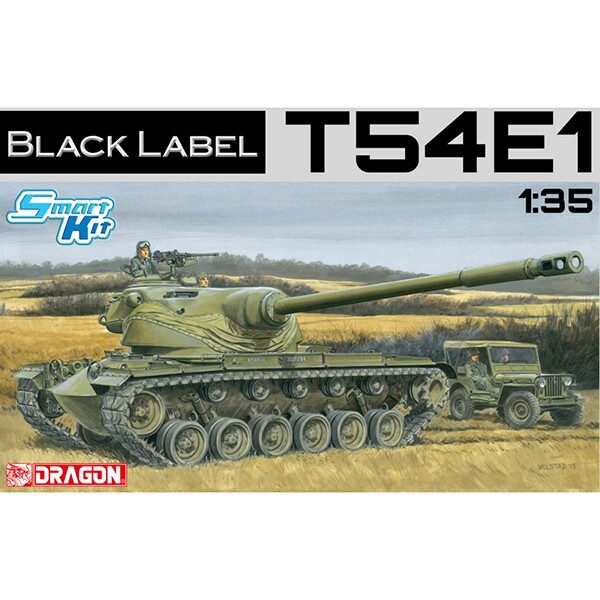 dragon 3560 T54E1 Black Label Series Kit en plástico para montar y pintar.