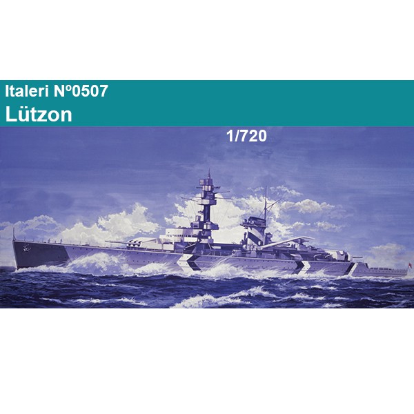 italer -0507 German Pocket Battle Ship Lützow 1/720 Kit en plástico para montar y pintar. Una opción de decoración. Longitud 260mm