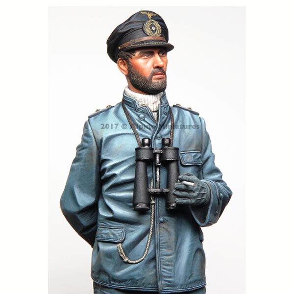 alpine miniatures 16036 German U-Boat Watch Officer WWII Kit en resina para montar y pintar. El kit incluye 1 figuras y 2 cabezas