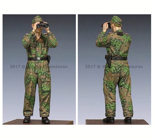 alpine miniatures 35232 WSS Panzer Officer at Kursk 1 Kit en resina para montar y pintar. El kit incluye 1 figuras y 2 cabezas
