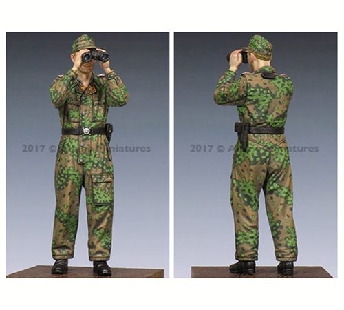 alpine miniatures 35232 WSS Panzer Officer at Kursk 1 Kit en resina para montar y pintar. El kit incluye 1 figuras y 2 cabezas