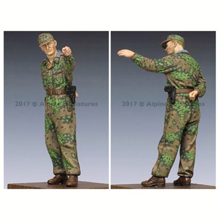 alpine miniatures 35233 WSS Panzer Officer at Kursk 2 Kit en resina para montar y pintar. El kit incluye 1 figuras y 2 cabezas