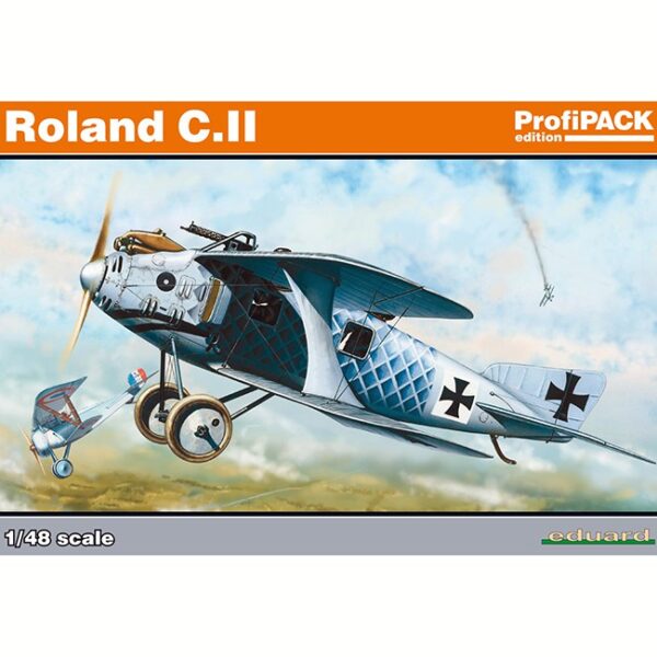 eduard 8043 Roland C.II ProfiPACK Edition kit en plástico para montar y pintar. Incluye piezas en fotograbado y mascarillas. Hoja de calcas con 4 decoraciones