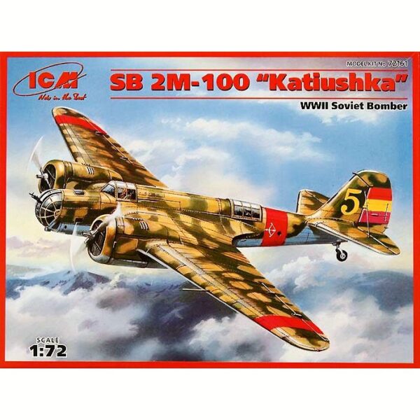 icm 72161 SB 2M-100 Katiushka Apanish Air Force Bomber Kit en plástico para montar y pintar.