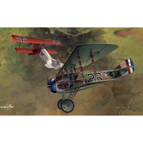 eduard 11102 Dawn Patrol DUAL COMBO Edición limitada con las maquetas de un SPAD XIII y un Fokker D.VII Kit en plástico para montar y pintar, incluyen piezas en fotograbado y mascarillas.