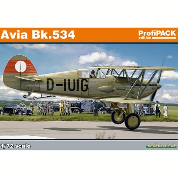 eduard 70105 Avia Bk.534 ProfiPACK Kit en plástico para montar y pintar. Incluye piezas en fotograbado y mascarillas. Representa la versión armada con cañones. Hoja de calcas con 5 decoraciones