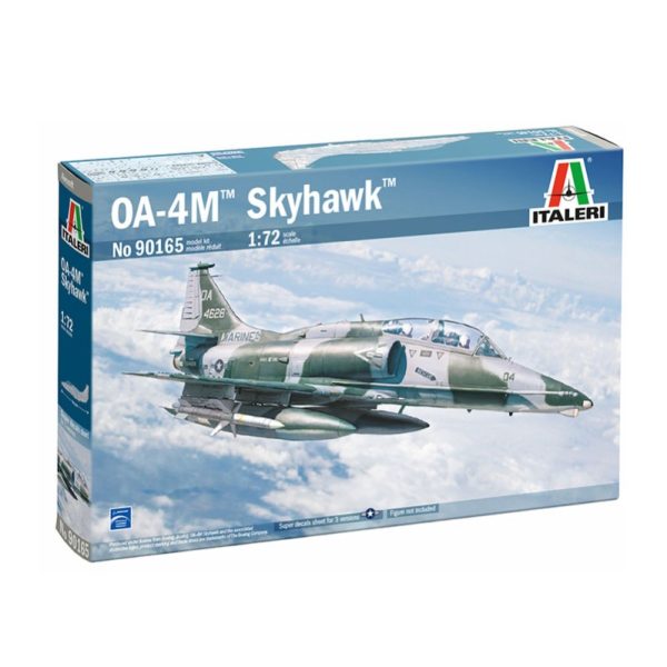 italeri 90165 OA-4M Skyhawk Kit en plástico para montar y pintar. Hoja de calcas con 3 decoraciones de los Marines USA. Longitud 166 mm Escala 1/72