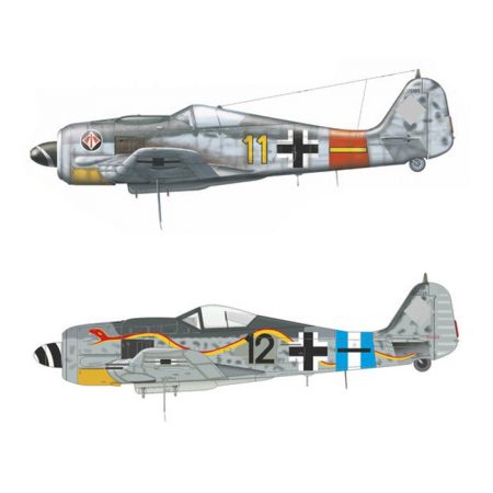 eduard 7443 Focke Wulf Fw 190A-8 w/ universal wings Weekend Kit en plástico del famoso caza alemán para montar y pintar. Hoja de calcas con 2 decoraciones