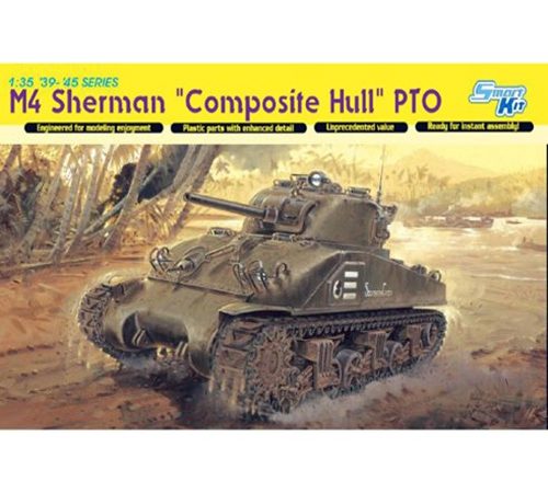 dragon 6441 M4 Sherman Composite Hull PTO Kit en plástico para montar y pintar.