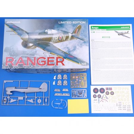 eduard 11113 Typhoon Mk.Ib Ranger Limited Edition Kit en plástico para montar y pintar. Incluye piezas en fotograbado, resina y mascarillas.