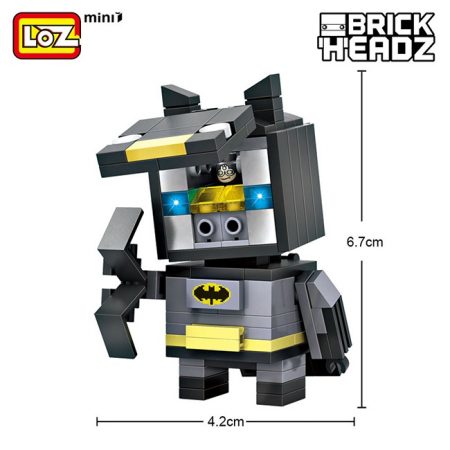 Loz 1403 Batman Brick Headz 157 pcs Construye y colecciona con los bloques de Loz, tus personajes favoritos.