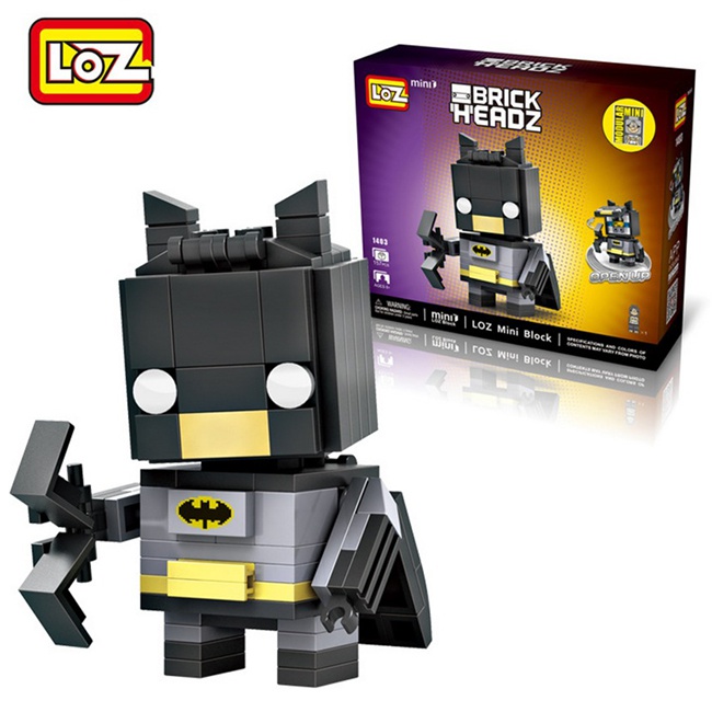 Loz 1403 Batman Brick Headz 157 Pcs Mister Model loz 1403 batman brick headz 157 pcs mister model