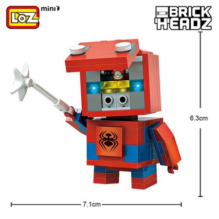 Loz 1408 Spiderman Brick Headz 145 pcs Construye y colecciona con los bloques de Loz, tus personajes favoritos.