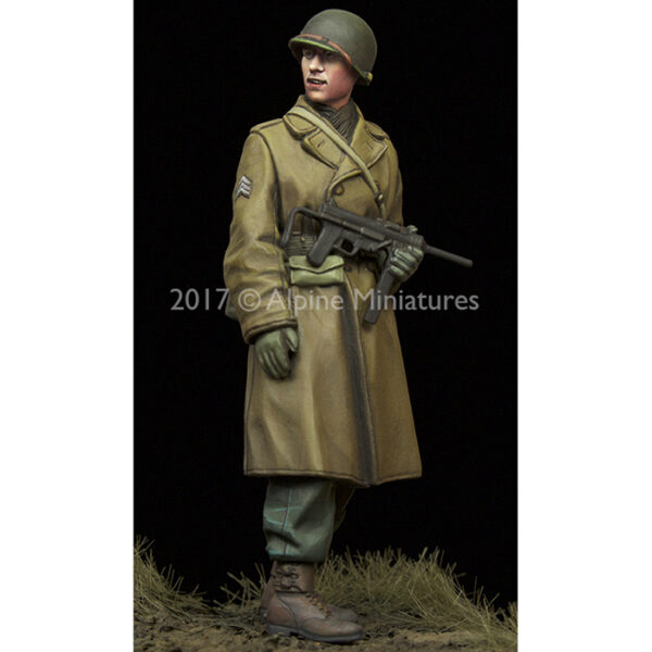 alpine miniatures 35241 WW2 US Infantry NCO Winter Figura en resina para montar y pintar.