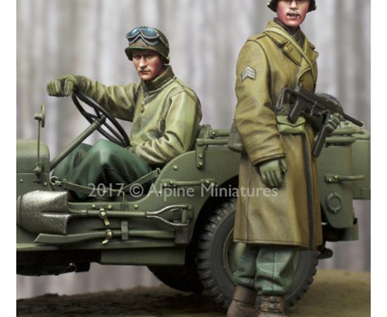 alpine miniatures 35243 WW2 US NCO & Driver Set Figuras en resina para montar y pintar.