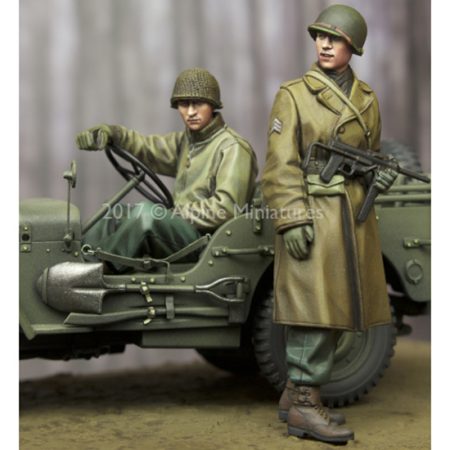 alpine miniatures 35243 WW2 US NCO & Driver Set Figuras en resina para montar y pintar.