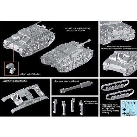 dragon 7561 10.5cm StuH.42 Ausf.E/F Kit en plástico para montar y pintar.