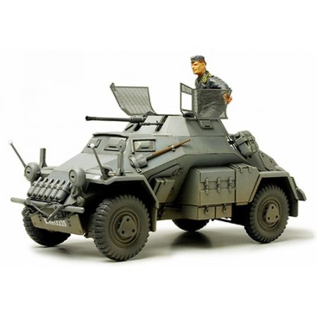 tamiya 35270 German Armored Car Sd.Kfz.222 Kit en plástico para montar y pintar. Incluye fotograbados y cañón torneado.