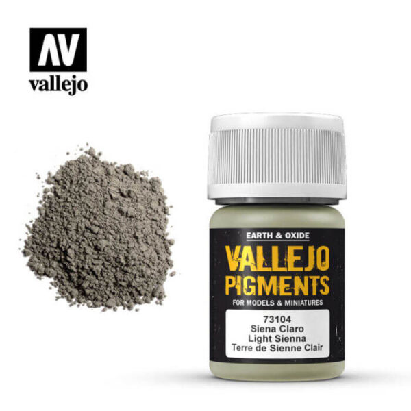 acrylicos vallejo 73104 Pigmento Vallejo Siena Claro 35ml Los pigmentos de Acrylicos Vallejo son una selección de tierras naturales y pigmentos sintéticos elegidos en función de su permanencia y resistencia a la luz.