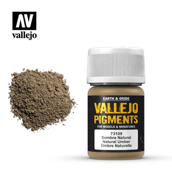 acrylicos vallejo 73109 Pigmento Vallejo Sombra Natural 35ml Los pigmentos de Acrylicos Vallejo son una selección de tierras naturales y pigmentos sintéticos elegidos en función de su permanencia y resistencia a la luz.