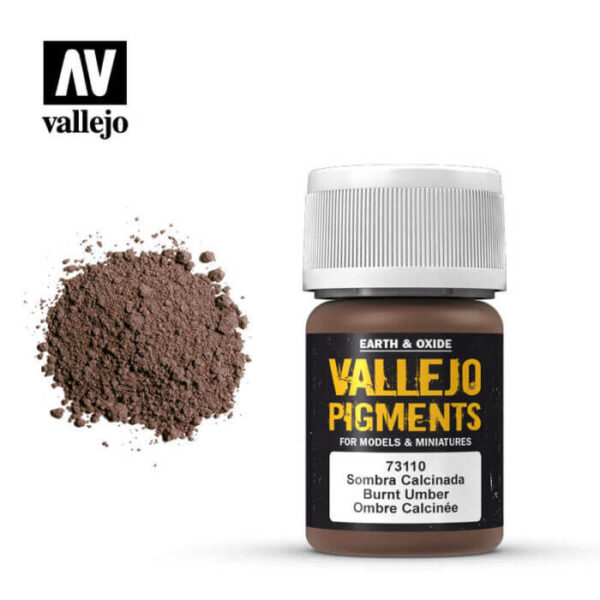 acrylicos vallejo 73110 Pigmento Vallejo Sombra Calcinada 35ml Los pigmentos de Acrylicos Vallejo son una selección de tierras naturales y pigmentos sintéticos elegidos en función de su permanencia y resistencia a la luz.