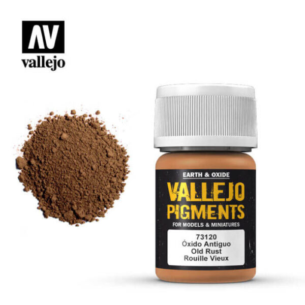 acrylicos vallejo 73120 Pigmento Vallejo Oxido Antiguo 35ml Los pigmentos de Acrylicos Vallejo son una selección de tierras naturales y pigmentos sintéticos elegidos en función de su permanencia y resistencia a la luz.