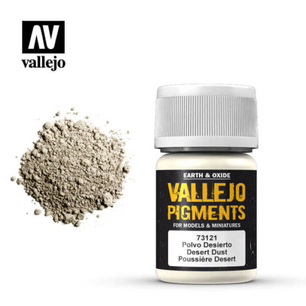 acrylicos vallejo 73121 Pigmento Vallejo Polvo Desierto 35ml Los pigmentos de Acrylicos Vallejo son una selección de tierras naturales y pigmentos sintéticos elegidos en función de su permanencia y resistencia a la luz.